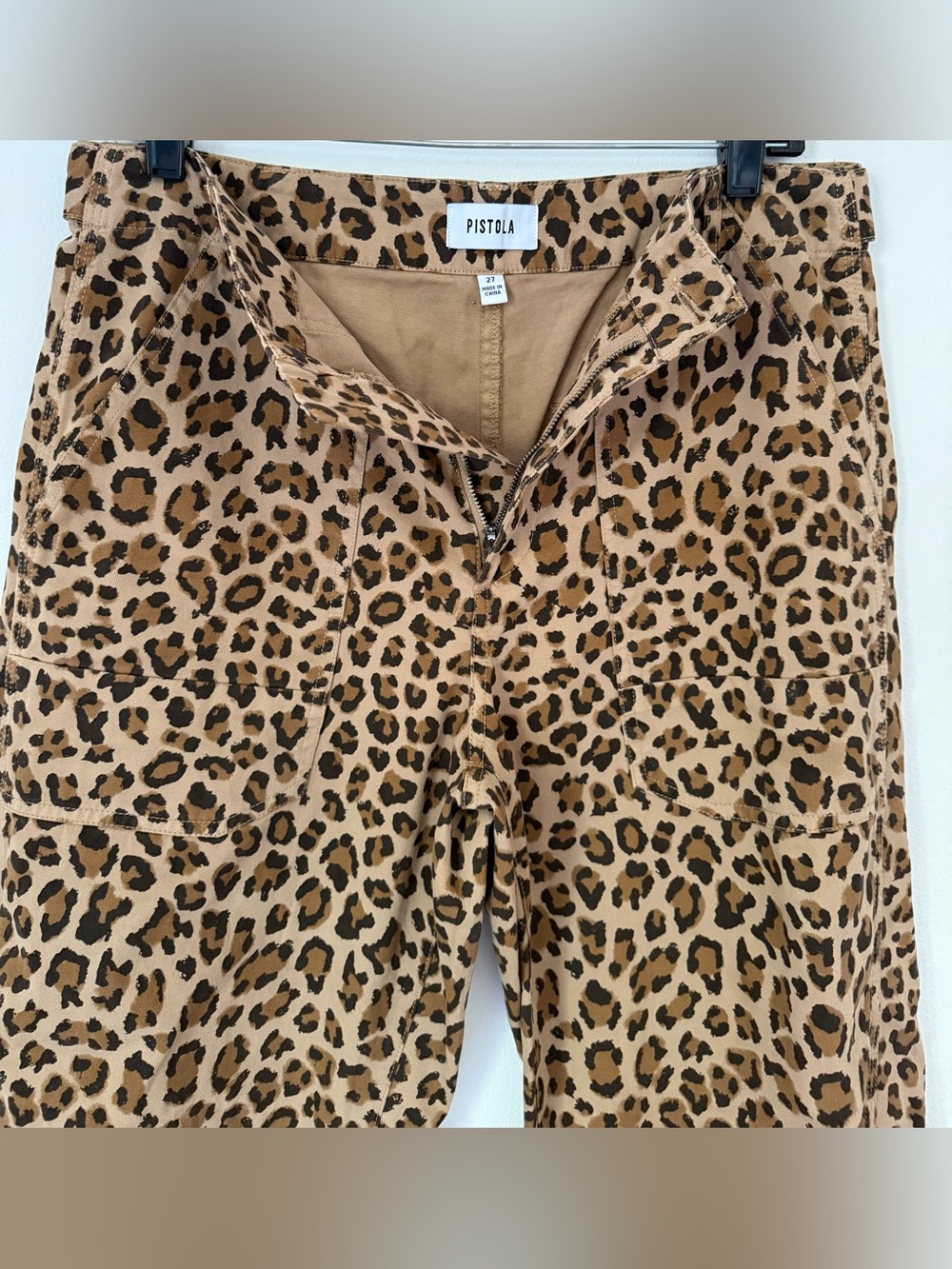 pistola Leopard-Print Pants in Tan & Black TORI UTILITY PANT - FELINE - Picture 9 of 14